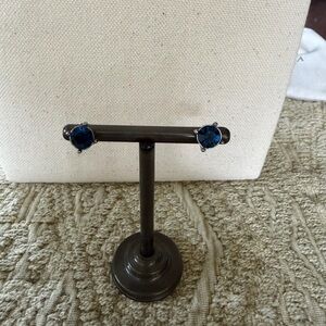 Blue Crystal Stud Earrings